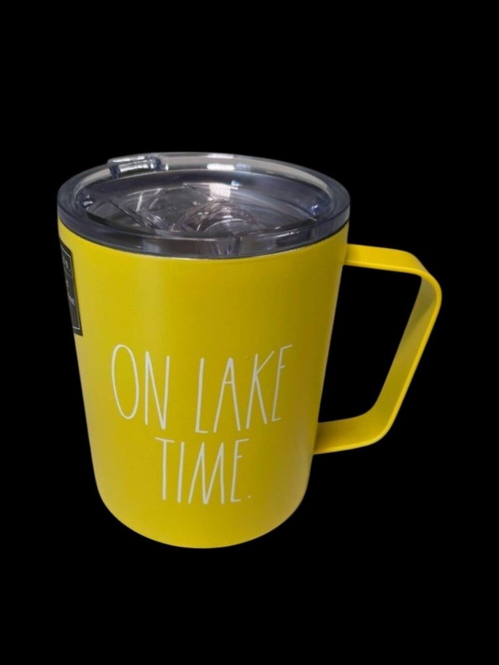 Rae Dunn Insulated Stainless Mug 12 oz Yellow On Lake Time – New